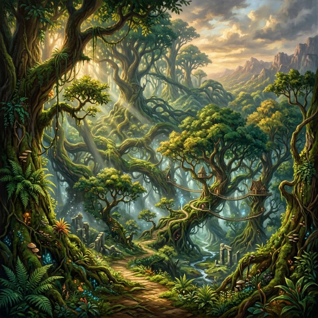Forest Green Mana Landscape