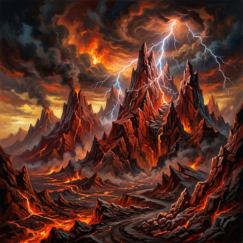 Mountain Red Mana Landscape