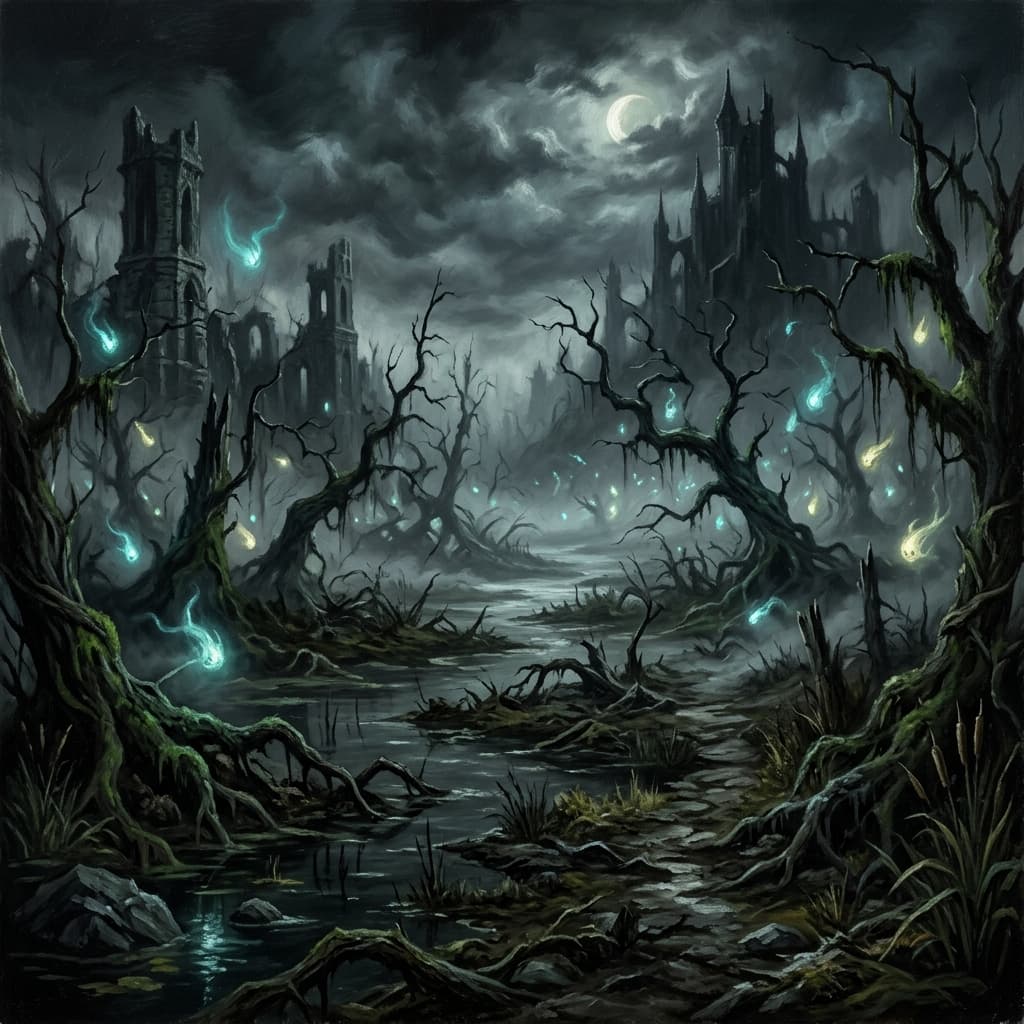 Swamp Black Mana Landscape